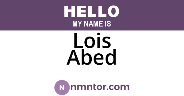 Lois Abed