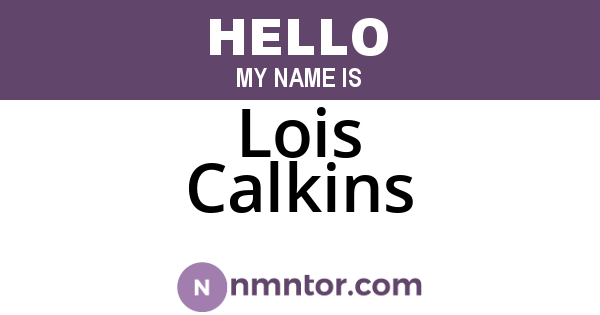 Lois Calkins