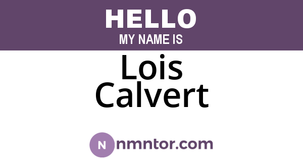 Lois Calvert
