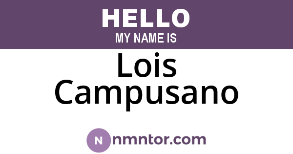 Lois Campusano