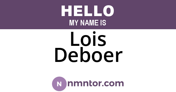 Lois Deboer