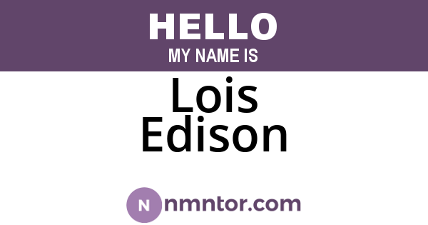 Lois Edison