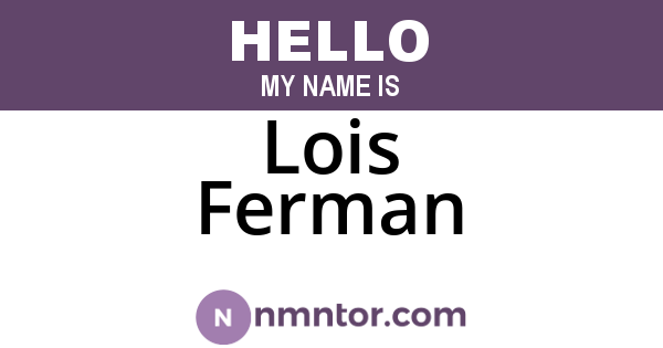 Lois Ferman