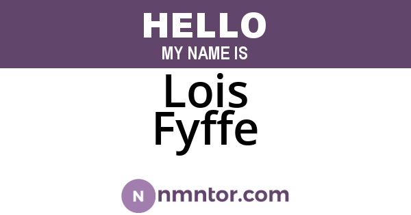 Lois Fyffe