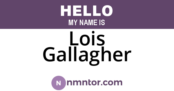 Lois Gallagher