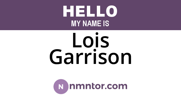 Lois Garrison