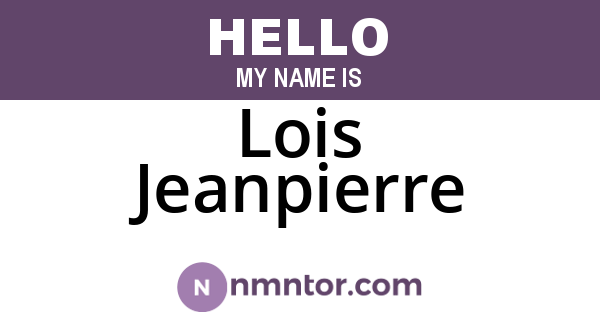 Lois Jeanpierre