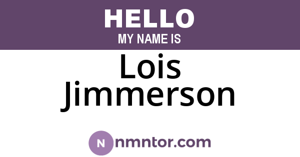 Lois Jimmerson