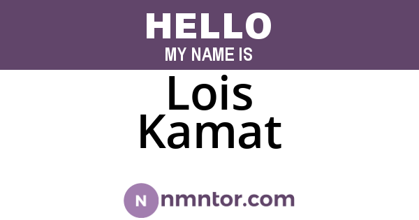 Lois Kamat