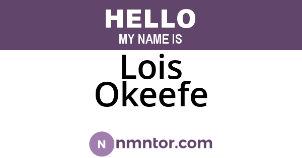 Lois Okeefe