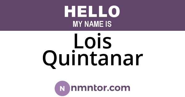 Lois Quintanar