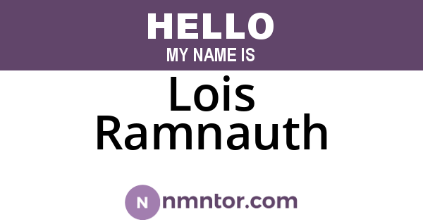 Lois Ramnauth