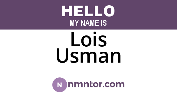 Lois Usman