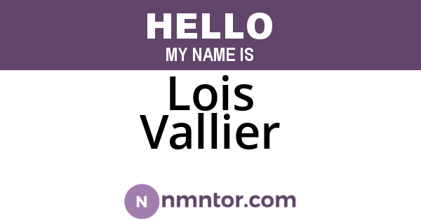 Lois Vallier