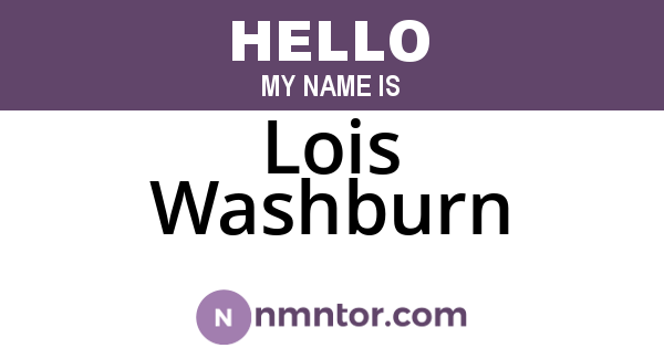 Lois Washburn