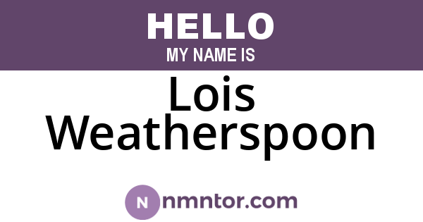Lois Weatherspoon