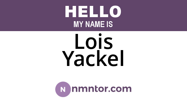 Lois Yackel