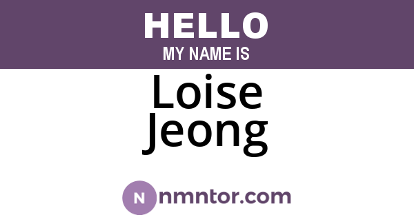 Loise Jeong