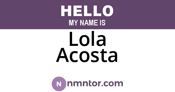 Lola Acosta