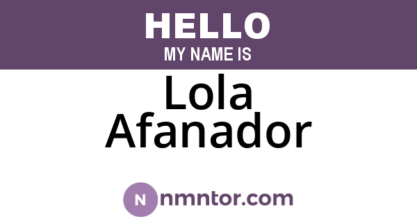 Lola Afanador