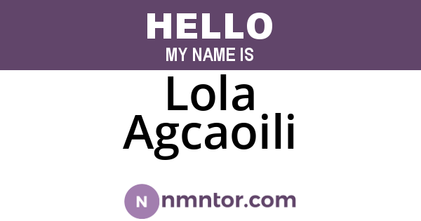 Lola Agcaoili