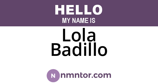 Lola Badillo