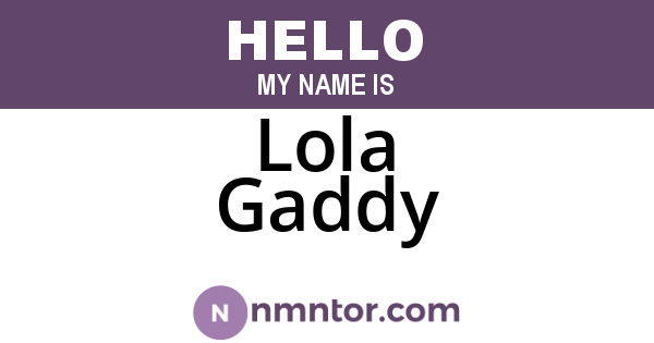 Lola Gaddy