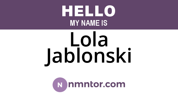 Lola Jablonski