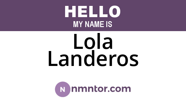 Lola Landeros