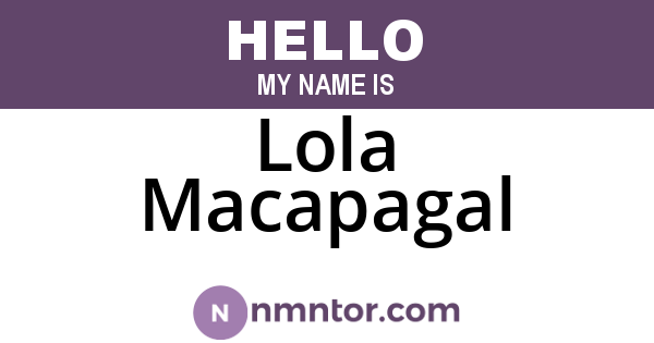 Lola Macapagal
