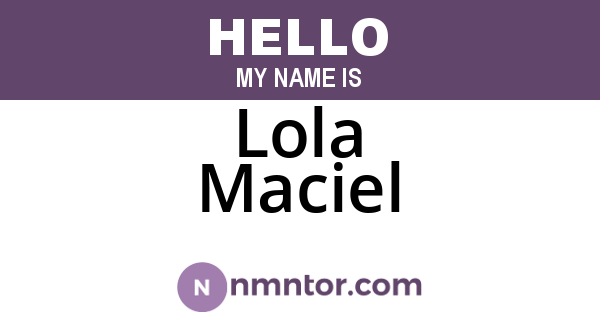 Lola Maciel
