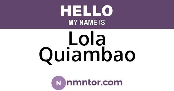 Lola Quiambao