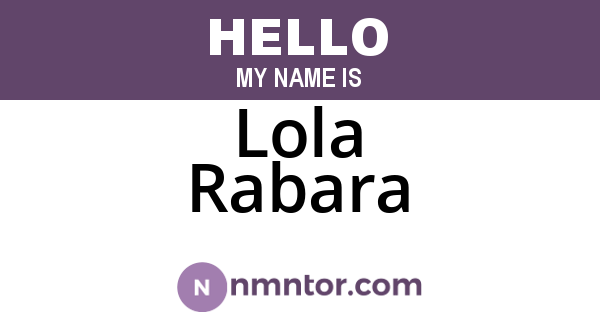 Lola Rabara
