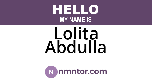 Lolita Abdulla