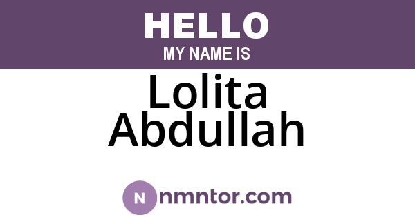 Lolita Abdullah