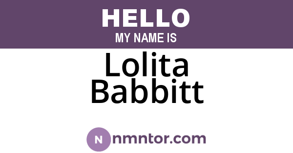 Lolita Babbitt