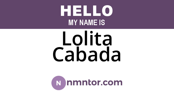 Lolita Cabada