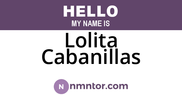 Lolita Cabanillas