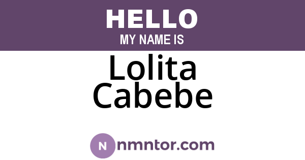 Lolita Cabebe