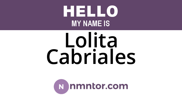Lolita Cabriales