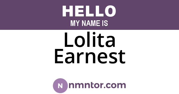 Lolita Earnest