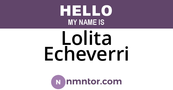 Lolita Echeverri