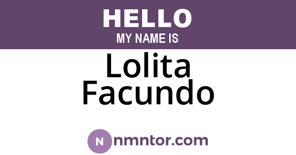 Lolita Facundo