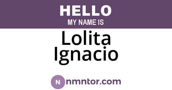 Lolita Ignacio