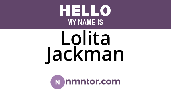 Lolita Jackman