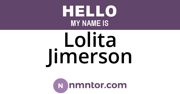Lolita Jimerson