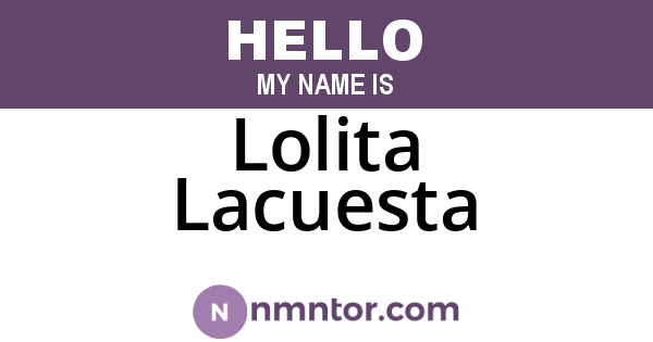 Lolita Lacuesta