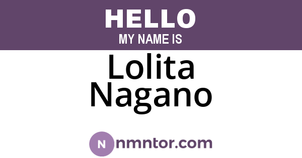 Lolita Nagano