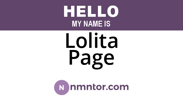 Lolita Page
