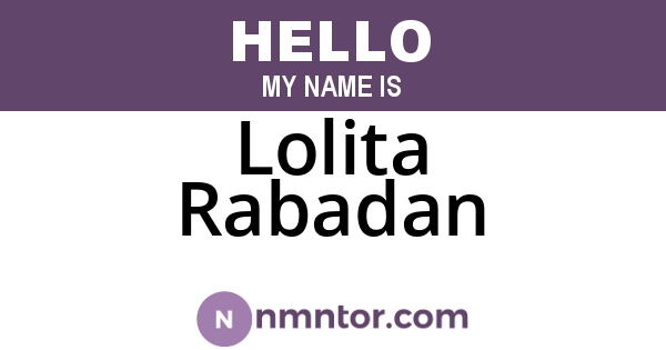 Lolita Rabadan